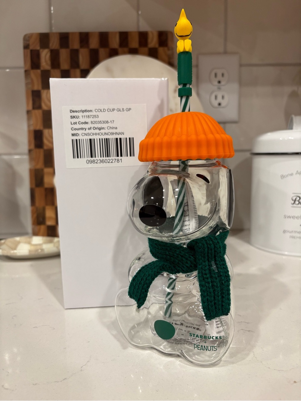 Starbucks x Peanuts Snoopy Glass Cup
